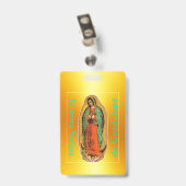 Onze-Lieve-Vrouw van Guadalupe Badge (Achterkant met clip)