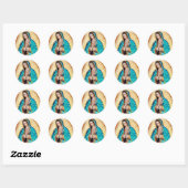 Onze Lieve Vrouw van Guadalupe Envelope Seal Stick Ronde Sticker (Vel)