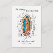 Onze-Lieve-Vrouw van Guadalupe Foto Begrafenisgebe Plaatskaartje (Voorkant)