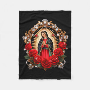 Onze Lieve Vrouw van Guadalupe Heilige Maagd Maria Fleece Deken