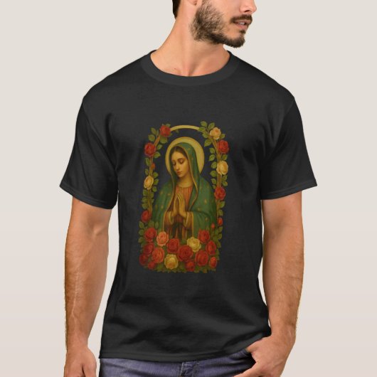 Onze Lieve Vrouw van Guadalupe Katholieke Nuestra  T-shirt (Voorkant)