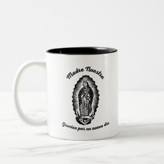 Onze Lieve Vrouw van Guadalupe Koffie Mok, Zwart-w Tweekleurige Koffiemok