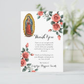 Onze-Lieve-Vrouw van Guadalupe met Rozen Bedankkaart (Staand voorkant)