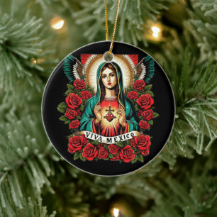 Onze-Lieve-Vrouw van Guadalupe Moeder Maria Viva M Keramisch Ornament
