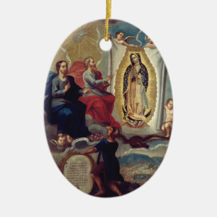 Onze-Lieve-Vrouw van Guadalupe Religieus Aandenk Keramisch Ornament