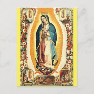 Onze Lieve Vrouw van Guadalupe Stralende Kunst Briefkaart