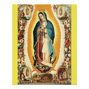 Onze Lieve Vrouw van Guadalupe Stralende Kunst Perfect Poster
