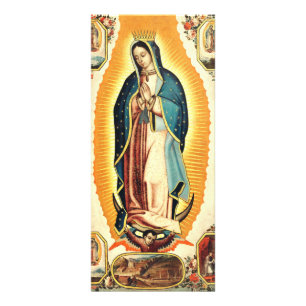Onze Lieve Vrouw van Guadalupe Stralende Kunst Reclamekaart