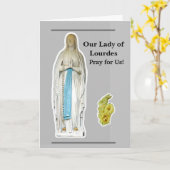 Onze Lieve Vrouw van Lourdes Kaart (Gele Bloem)