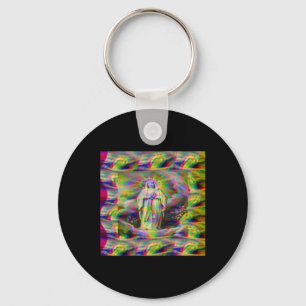 Onze Lieve Vrouw van Lourdes Sticker Sleutelhanger
