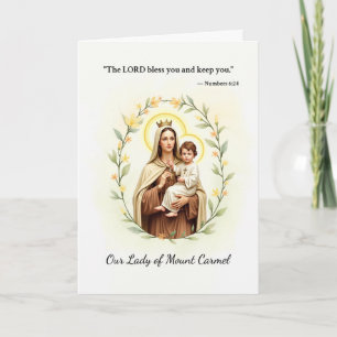 Onze Lieve Vrouw van Mount Carmel Gods Vrede en Ze Kaart
