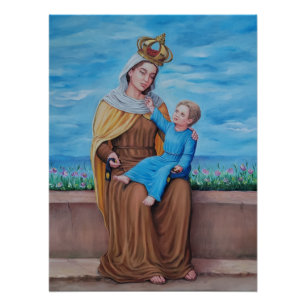 Onze-Lieve-Vrouw van Mount Carmel: Maagd met Scapu Perfect Poster