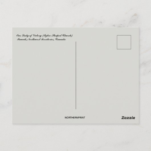 Onze-Lieve-Vrouw van Overwinning Inuvik Northwest Briefkaart (Achterkant)
