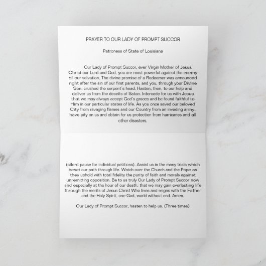 Onze Lieve Vrouw van Prompt Opvolger Gebed Aankondiging (Binnen)