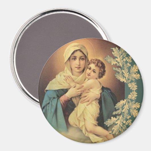 Onze Lieve Vrouw van Schoenstatt Maagd Maria Jezus Magneet (Voorkant / Achterkant)