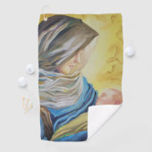 Onze Lieve Vrouw van Zwijgen die baby Jezus vastho Golfhanddoek (Insitu)