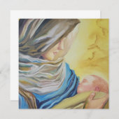 Onze Lieve Vrouw van Zwijgen die baby Jezus vastho Save The Date (Voorkant / Achterkant)