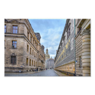 Onze-Lieve-Vrouwekerk koepel, Dresden, Duitsland Foto Afdruk