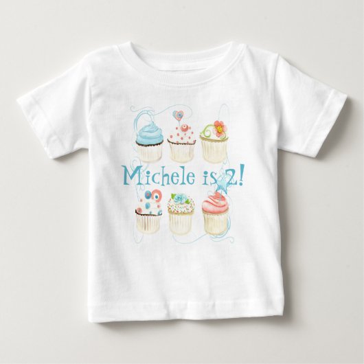Onze 'Lil Cupcake, gepersonaliseerde Baby-Shirt (Voorkant)
