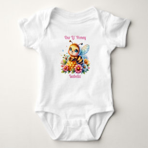 Onze Lil' Honey   Honing bee thema gepersonaliseer Romper
