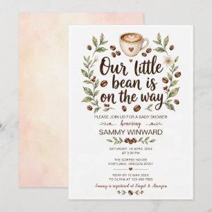 Onze Little Bean Coffee Baby Shower Kaart
