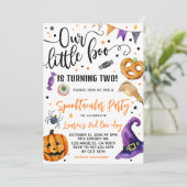 Onze Little Boo Halloween 2e Verjaardag Kaart (Staand voorkant)