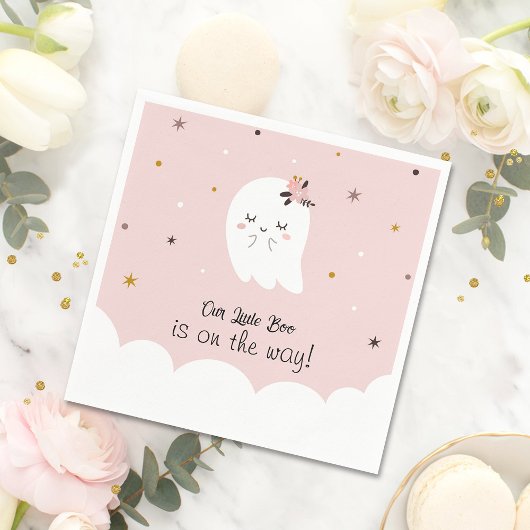Onze Little Boo Roze Baby shower servetten - Ghost