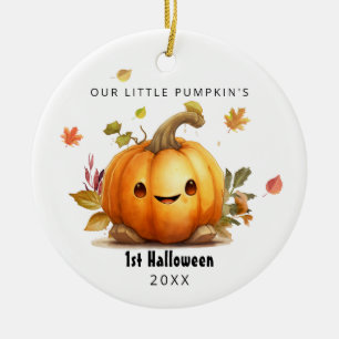 Onze Little Pumpkin's 1st Halloween Foto Ornament