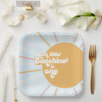Onze Little Sunshine boho floral first jarig Pap