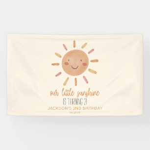 Onze Little Sunshine Yellow Sun Birthday Party Spandoek