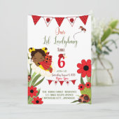 Onze Love Bug Birthday Invitation Kaart (Staand voorkant)