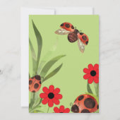 Onze Love Bug Birthday Invitation Kaart (Achterkant)