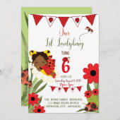 Onze Love Bug Birthday Invitation Kaart (Voorkant / Achterkant)