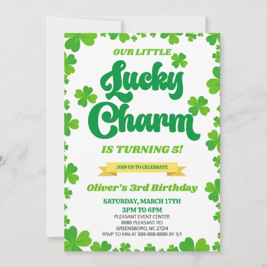 Onze Lucky Charm St. Patrick's Day verjaardagsfees Kaart (Voorkant)