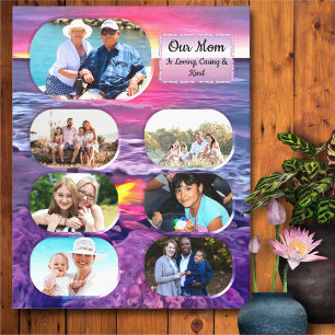 Onze mama familie Sunset 0911 Art Canvas Afdruk
