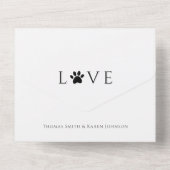 Onze mensen Getting Married Dog Foto All In One Uitnodiging (Achterkant)