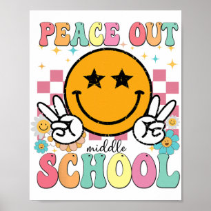 Onze middelbare school groovy afstuderen laatste d poster