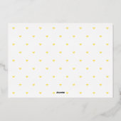 Onze 'Mirakel Folie Baby Birth' aankondiging (Achterkant)