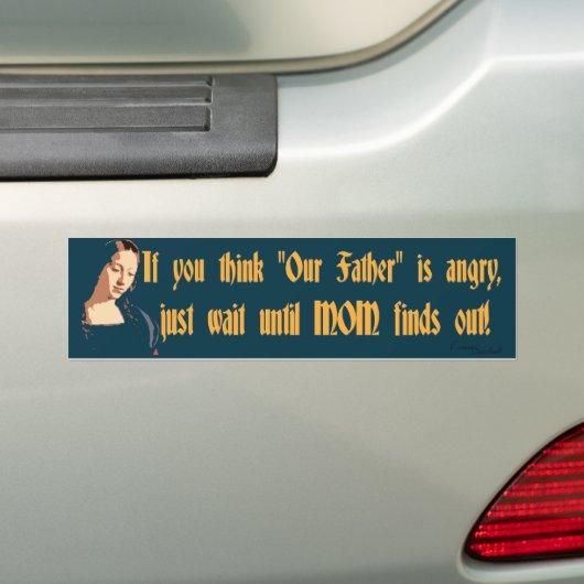 Onze moeder bumpersticker (Op auto)