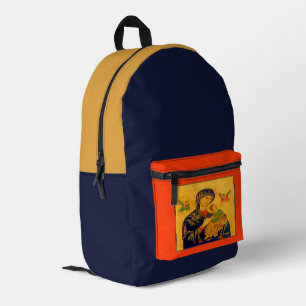 Onze moeder van de persoonlijke hulp bedrukte rugzak