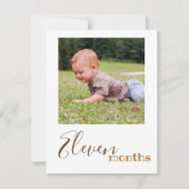 Onze Mois Photo Premier Anniversaire Carte Bannièr (Devant)