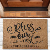 Onze naaste persoonlijke Faux Burlap Doormat Deurmat