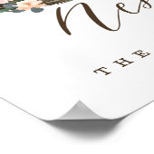 Onze naaste Waterverf Floral nesten Aangepaste naa Poster (Hoek)