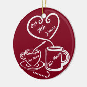 Onze negende kerst keramisch ornament (Links)