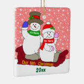 Onze negende kerst keramisch ornament (Rechts)