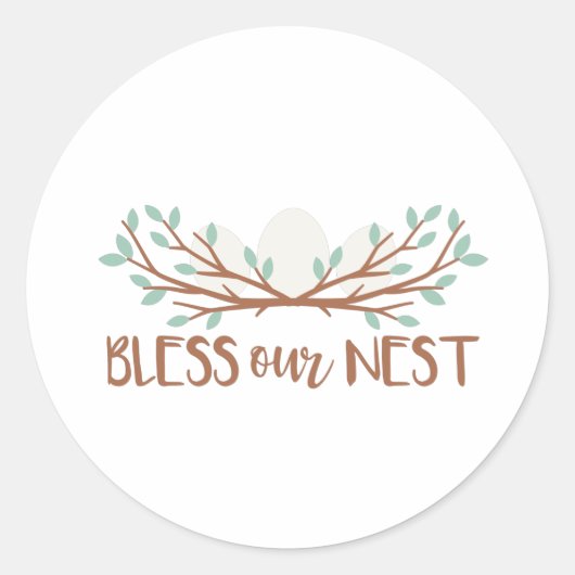 Onze nest ronde sticker (Voorkant)