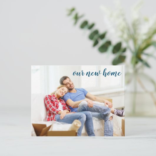 Onze nieuwe aangepaste volledige afloopfoto die we aankondigingskaart (Staand voorkant)