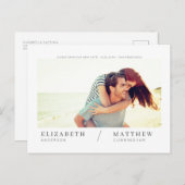 Onze nieuwe datum opslaan Eenvoudig aangepaste fot Briefkaart (Voorkant / Achterkant)