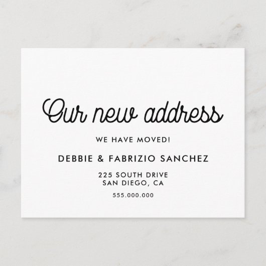 Onze nieuwe het doopvontbewegende aankondiging van briefkaart (Voorkant)