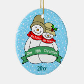 Onze Nth Kerstmis Keramisch Ornament (Rechts)